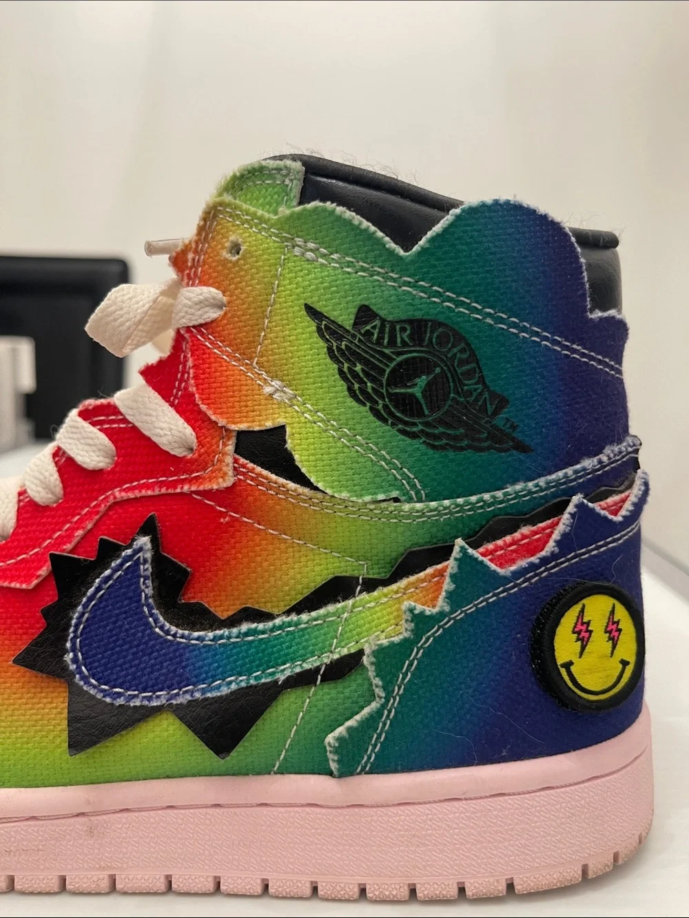 NIKE AIR JORDAN 1 RETRO HIGH OG J BALVIN TIE DYE MULTICOLOR SNEAKERS MENS SIZE 9